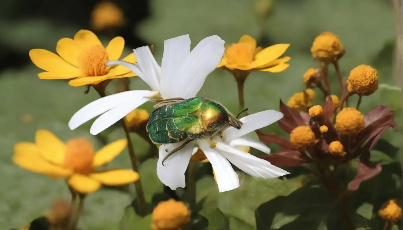 un cetoine doré polenisateur