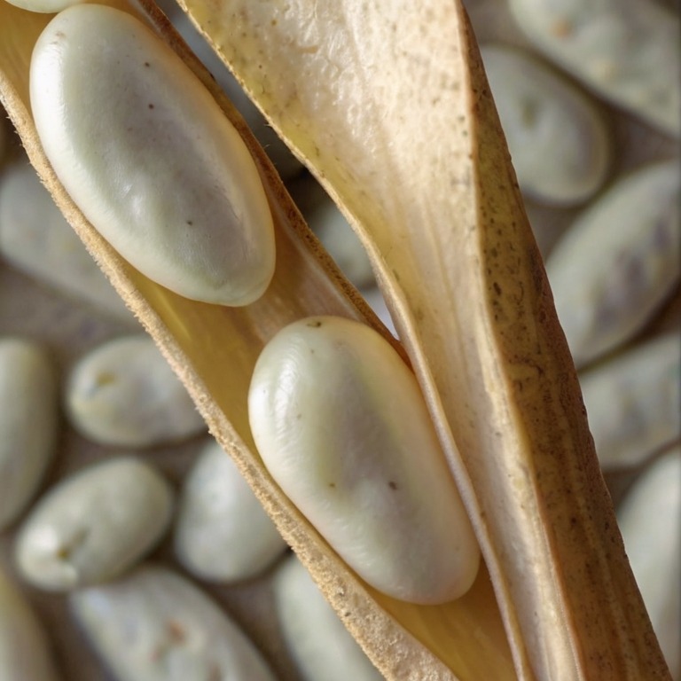 des graines de haricots sur leur gousse