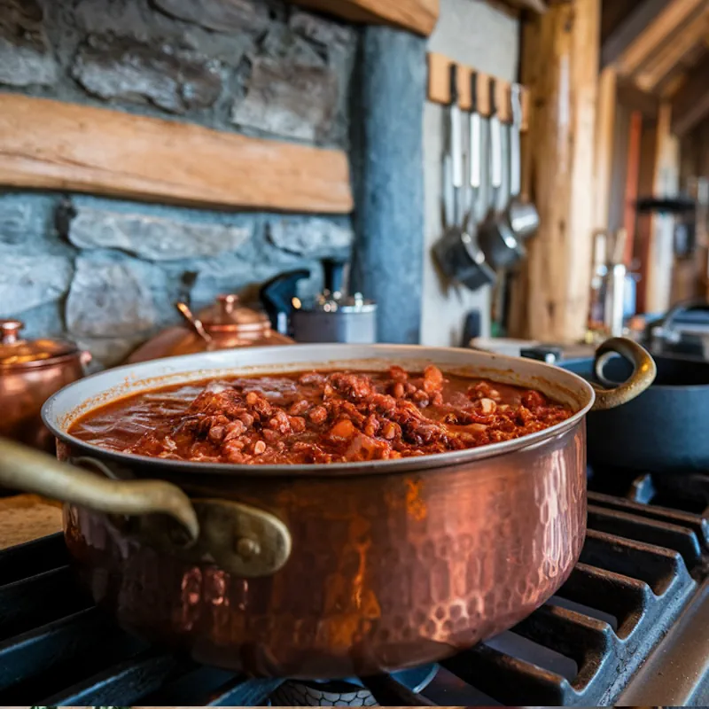 La cuisson du chili con carne en conserve est une étape où chaque ingrédient libère ses arômes pour créer un plat réconfortant et savoureux. 